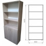 шкаф книжный 1950х800х330 полузакрытый ЛДСП